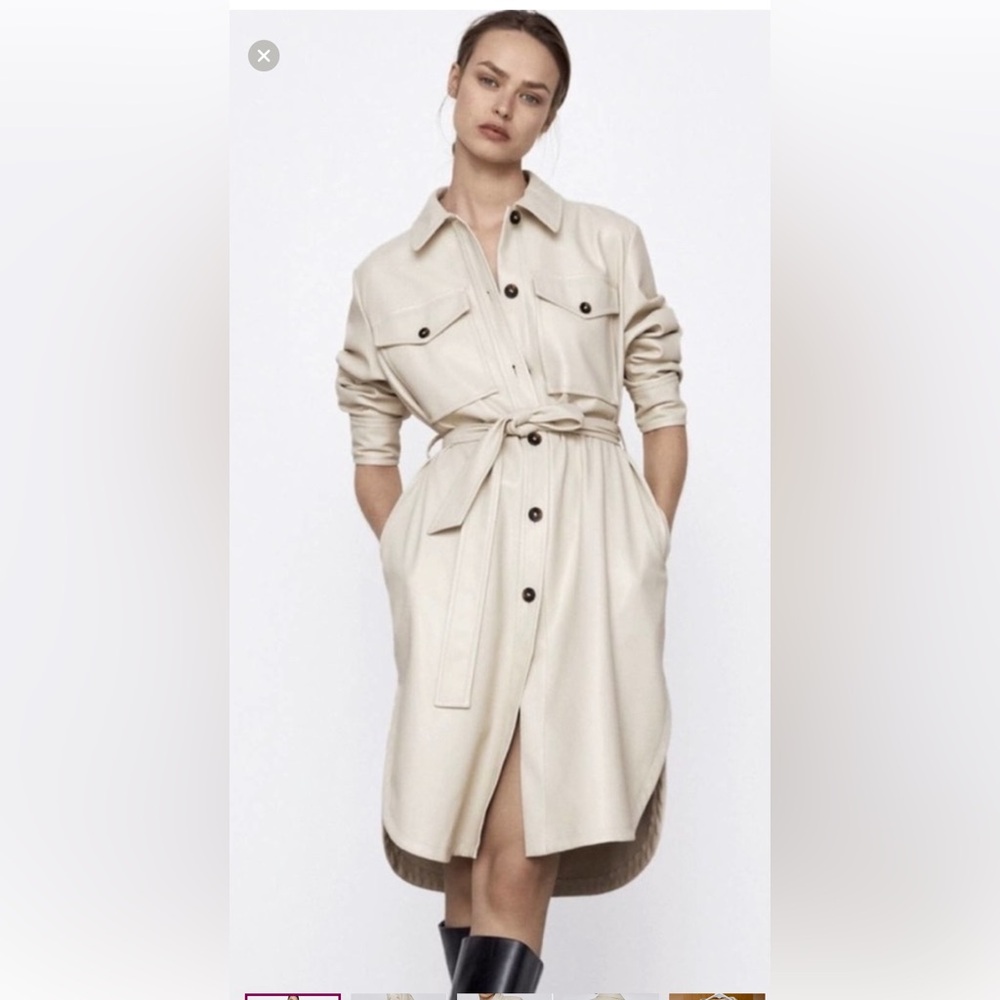 Zara faux leather dress